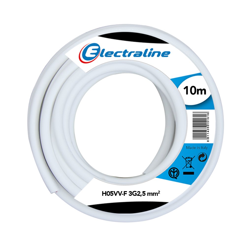 Electraline 20607085 J Cable Coil 10 m White