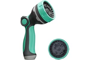 HVNPSH Garden Hose Nozzle, Hose Sprayer Nozzle with 10 Patterns High Pressure Water Hose Nozzle with Thumb Control, ABS Hand Spray Comfortable Grip for Outdoor Watering Plants & Lawns, Washing Cars & Pets