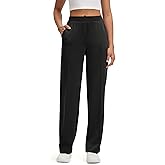 ODODOS Women's Modal Soft Classic Pants Mid Rise Pull-On Lounge Casual Work Pants with Pockets- 27" / 29" / 31" Inseam