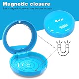 BVN Retainer Case with Mirror - Slim Box for Invisalign Aligners Blue view 5