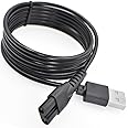 Charger Cord Fit for Manscaped Lawn Mower 3.0/2.0 Electric Groin Hair Trimmer Replacement Charging Cable Power Cord Adapter