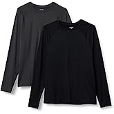 Amazon Essentials Men's Active Quick Dry Tech Stretch Lightweight Long-Sleeve T-Shirt (Available in Big&Tall), Multipacks