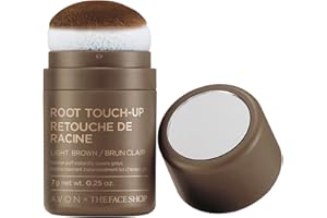 The Face Shop Root Touch Up - Instantly Concealing Hair Powder | Undetectable & Natural Hair Fibers for Thicker Hair | Hair Color Cover Greys, Hides Thinning, No Mess | Black & Brown Shades | .25oz