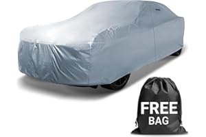 iCarCover 18-Layer Car Cover Waterproof All Weather | Premium Quality Car Covers for Automobiles, Ideal for Indoor and Outdoor Use, Fits Sedan/Coupe (194-198 inch)