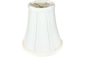 Royal Designs, Inc. True Bell Lamp Shade with Flame Clip, White, 3" x 6" x 6.25, BS-704FC-6WH