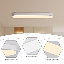 Becailyer Modern LED Ceiling Light, 23.6" Flush