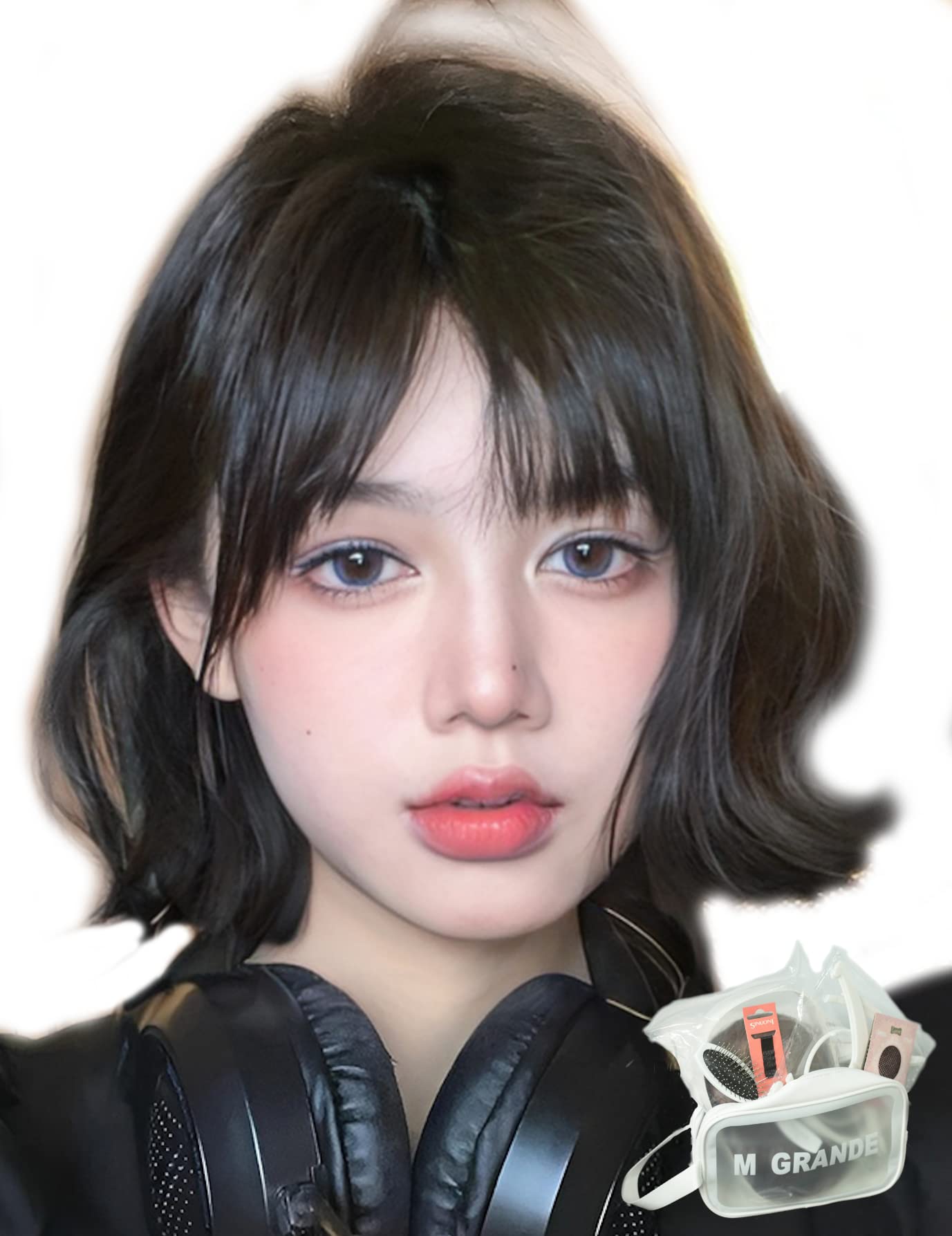 Photo 1 of MGRANDE wig premium line ? active top stylist produce ? 6 items set inner color line women's original wig semi-long small face effect?korea brownblack DY68B?