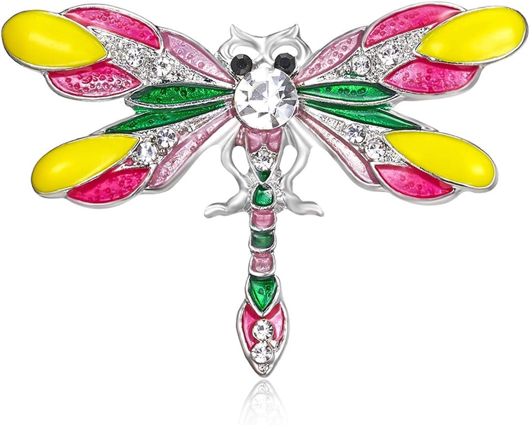 Amazon Underleaf トレンディなカラフルな合金蝶トンボ絵画油動物服ブローチ用女性ジュエリー 服 ファッション小物 通販