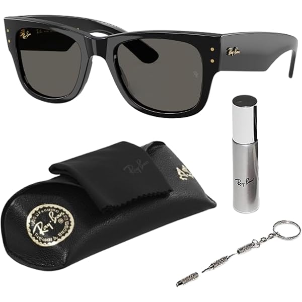 Amazon.com: A$AP Rocky RB0840S Mega Wayfarer Blacked Out