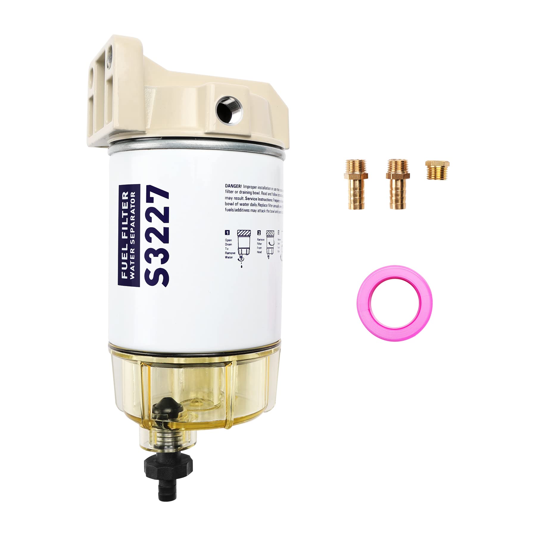 Photo 1 of Fuel Filter Water Separator Assembly ?Replacement For Marine Outboard Motor Mercury ?Replaces# S3227, 320R, 490R-RAC-01, 18-7948, 9-37882, 18-7922, 18-7922-1