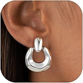 Awinesn Clip on Earrings for Women Hypoallergenic Statement Retro Clip Earrings 14K Gold/Silver Plated Hoop Dangle Earrings 5A Cubic Zirconia Round Multiple Styles for Women Fashion Trendy Jewelry Gifts