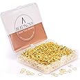 BEADNOVA 6mm Jump Rings Gold Jump Rings for Keychains Open Jump Rings for Necklace Repair (1200Pcs)