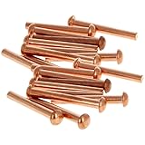 Aicosineg Solid Rivet,20Pcs M5 Round Head Copper