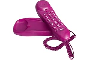 BLUE DONUTS Slimline Purple Colored Phone for Wall Or Desk with Memory