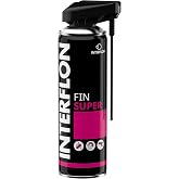 Interflon Fin Super Industrial Oil Lubricant Spray - Penetrating Dry Film Lubricating Oil - Teflon Free and PFAS Free- 300ml Aerosol Spray, Industrial Strength Chain Oil