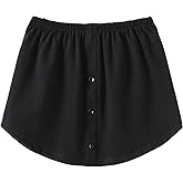 Women's Plus Size Layering Fake Top Lower Sweep Skirt, Cotton A-line Mini Skirt Half-Length Shirt Extender