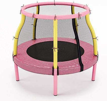 Trampoline Trampolin Fur Kleinkinder Im Alter Von 2 5 Fur Drinnen Madchen Jungen Geburtstagsgeschenk Springende Tabelle Mit Einschliessungsnetz Unterstutzung 100kg Gartentrampolin Color Pink Amazon De Kuche Haushalt