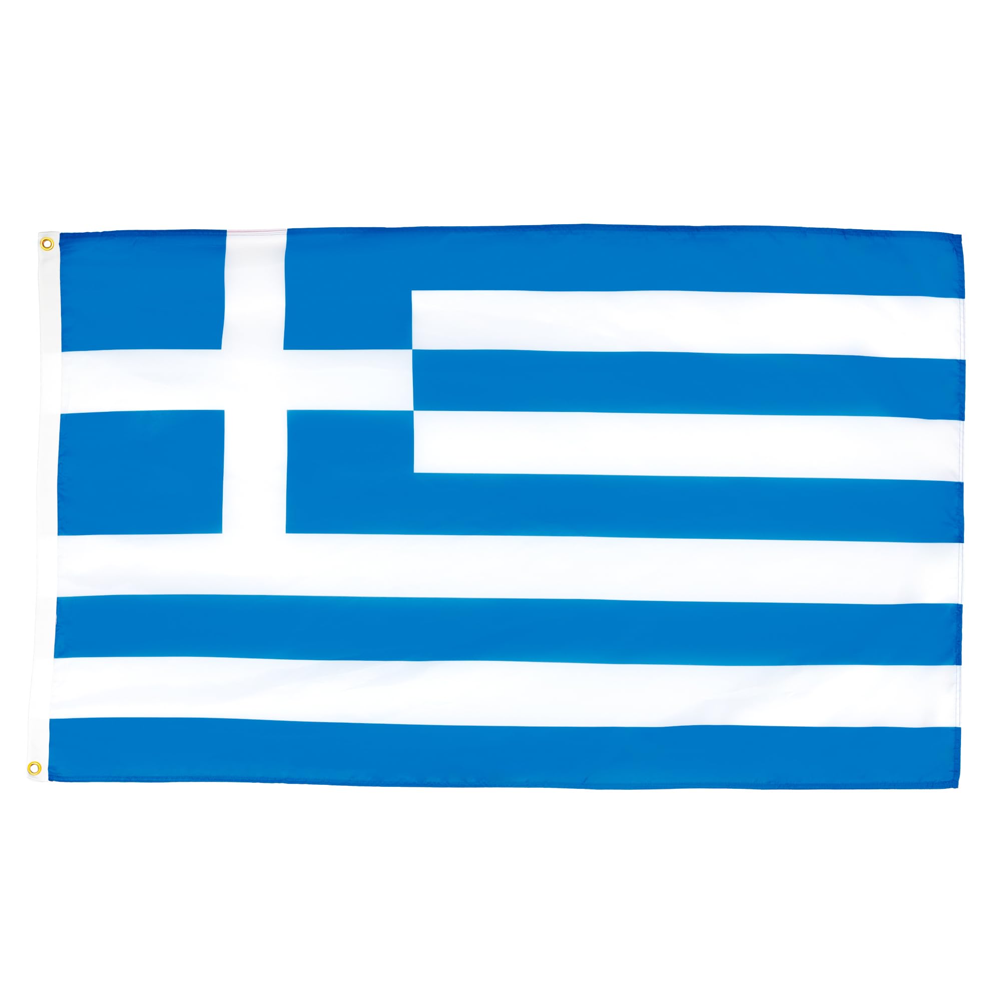 AZ FLAG - Greece Flag - 2x3 Ft - Light Polyester Greek Banner with Two Brass Eyelets - Fade Resistant - Vivid Colors - 2' x 3' Feet - 90x60 Cm — image 1