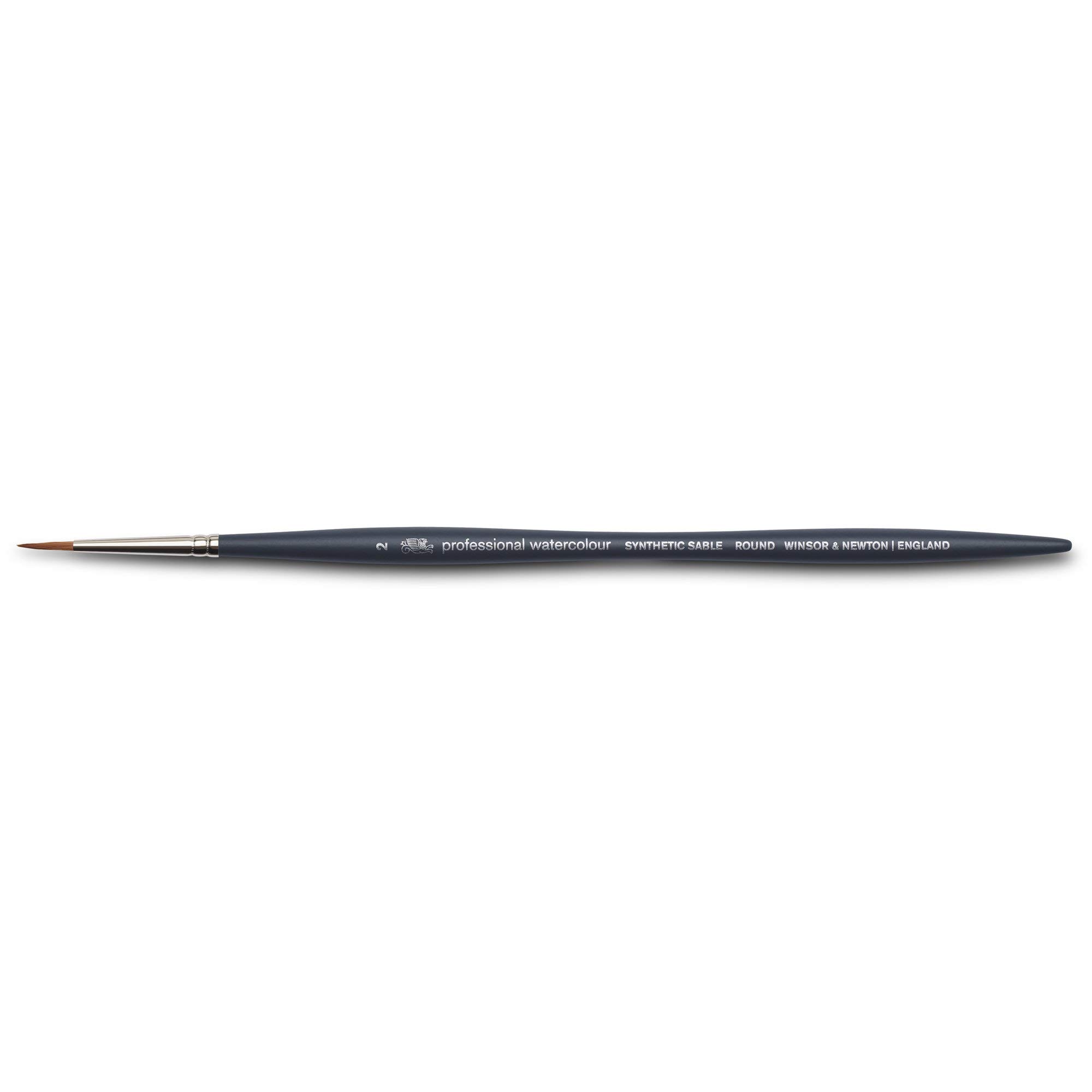 Winsor & Newton Professional Watercolour Brush, Synthetic, Gray, Rundpinsel-Nr. 2
