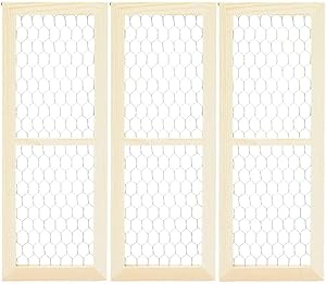 Bright Creations Unfinished Chicken Wire Window Picture Frame Set (6 x 16 in, 3 Pack)