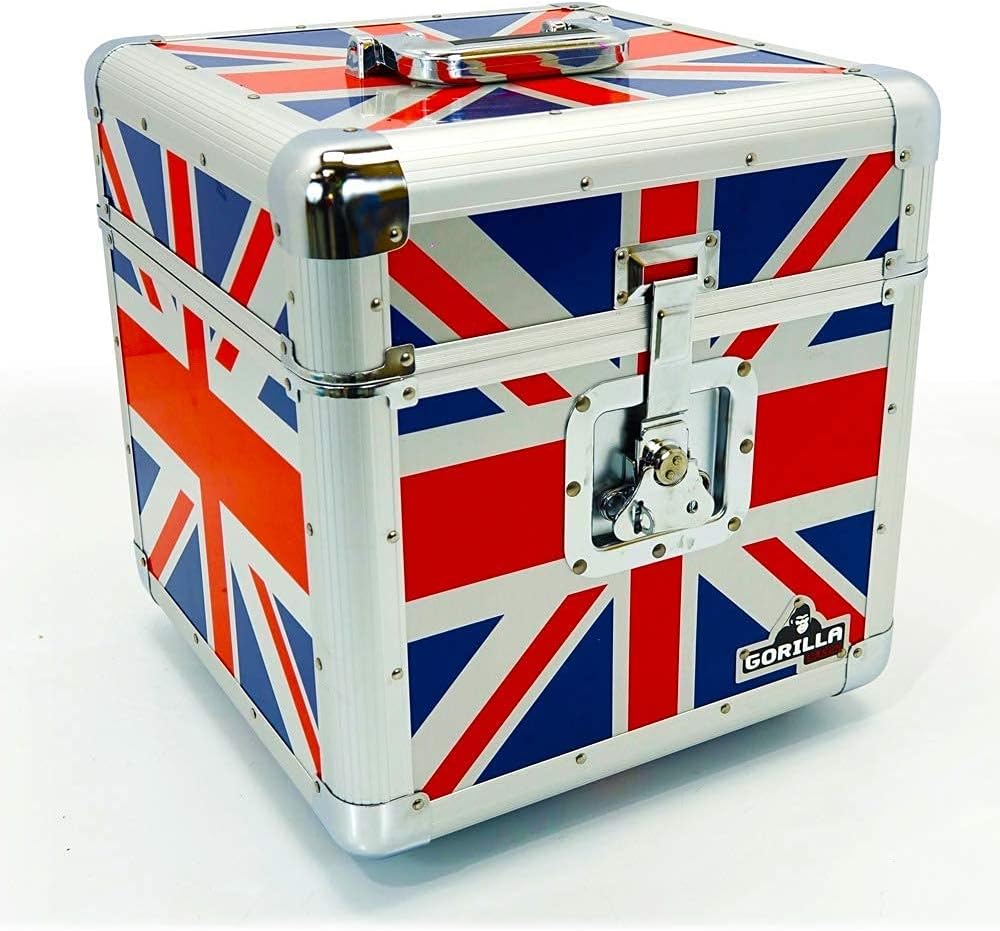 Gorilla DJ 12 Inch LP Vinyl Storage Box Holds 100 Records Aluminum Case