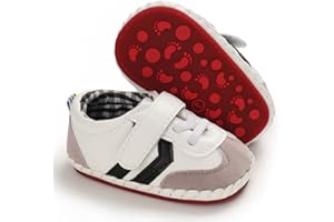 HsdsBebe Baby Boys Girls Pu Leather Hard Bottom Walking Sneakers Toddler Rubber Sole First Walkers Infant Cartoon Slippers Crib Shoes