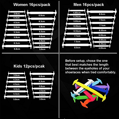 Shackcom No Tie Flat Shoelaces 4 Pack For Kids, Men & Women | Waterproof & Stretchy Silicone Tieless Shoe Laces | For Athletic & Dress Shoes, Hiking Boots & More | Eliminate Loose Shoelace Accidents - Thumbnail 4