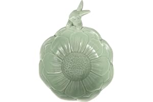 VILLCASE Easter Bunny Shaped Decorative Bowl Green Cute Fruit Salad Bowl Holiday Candy Nut Dish for Easter