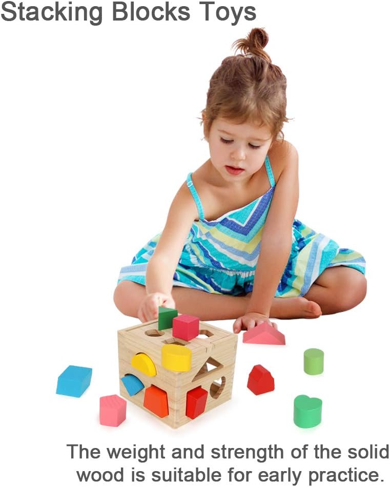 top bright wooden shape sorter toys for toddlers learning sort and match for 1 2 year old