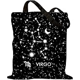 Women Gifts for Birthday Astronomy Zodiac Gift Constellation Canvas Bag for Woman