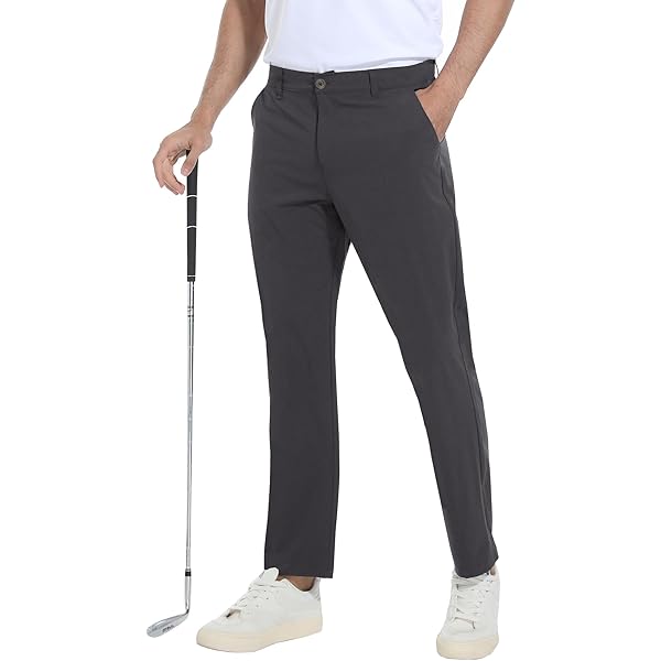 PINSPARK Men's Golf Pants Stretch Lightweight Quick Dry