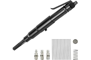 VEVOR Air Needle Scaler, 3400BPM Pneumatic Scaler for Rust Paint Removal - with 3-Speed Adjustment, 19 Hardened Needles & 3 A