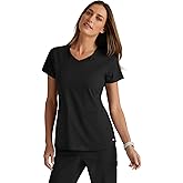 BARCO Grey's Anatomy Spandex Stretch Direct - Bolt Scrub Top for Women, V-Neck Women's Scrub Top