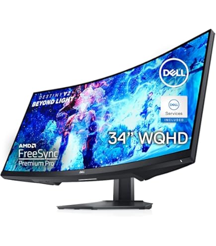 Amazon.com: Dell S3422DWG 34 inch WQHD (3440x1440) 21:9 1800R