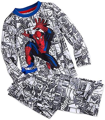 Marvel SPIDERMAN Boy's Size 5/6 Comic Graphic Pajama Set