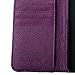 Wisdompro Case for Samsung Galaxy S5 Mini, PU Leather Folio Flip Protective Wallet Case Phone Cover with Credit Card Slots, Wrist Strap and Magnetic Closure for S5 Mini (Not Fit for S5) - Purple