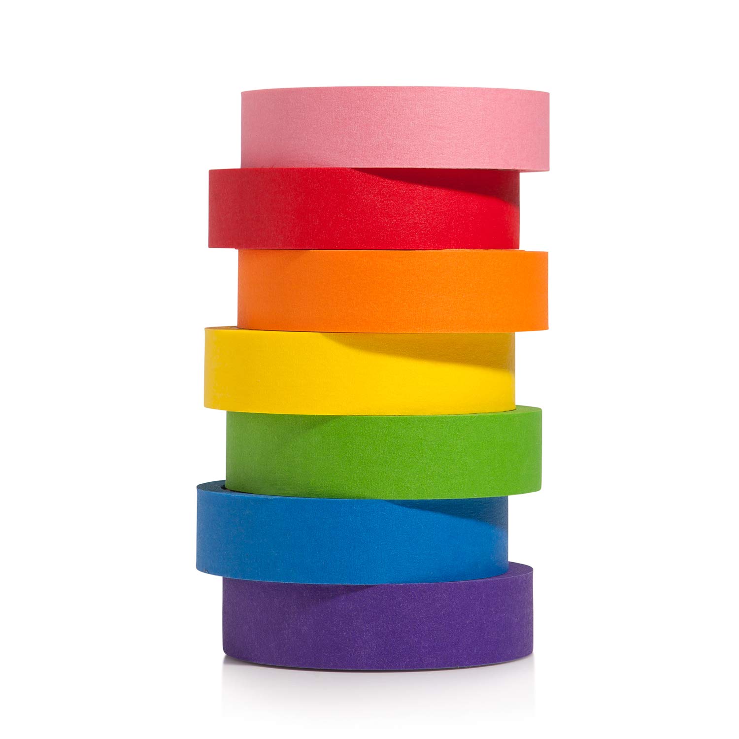 Craftzilla Colored Masking Tape - 7 Pack of 20 Yards x 1 inch Multi Color Rolls - Art and Crafts Colorful Set of Paper Tapes - for Kids Teachers Painters: Industrial & Scientific