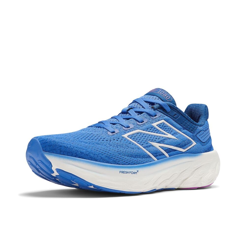 New Balance Women’s W1080V13 Running Shoe, Marine Blue/SEA Salt, 13 Wide