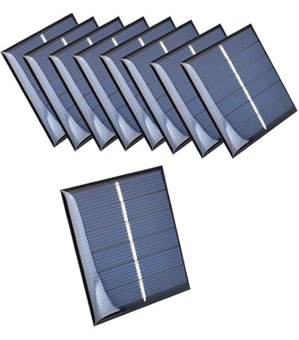 Uxcell 10-Pack Mini Solar Panel Cell – 3V 125mA 0.375W, 52mm X 52mm For DIY Projects