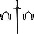 Universal Adjustable Stand Rack — Sword Wall Organizer Storage Hook Wall Collection Display Hanger Wall Mount Rack for Sword,Dagger,Axe,Keyblade, etc —2/PK— No Sword — Vertical or Horizontal Display