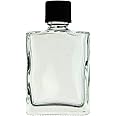 AURA VARIETY 24 Pack 1/2 OZ 15 ml Rectangular REFILLABLE Clear Glass Bottle with Black Cap (PERFUMES, Oils, Aromatic Blends, Bath and Body)