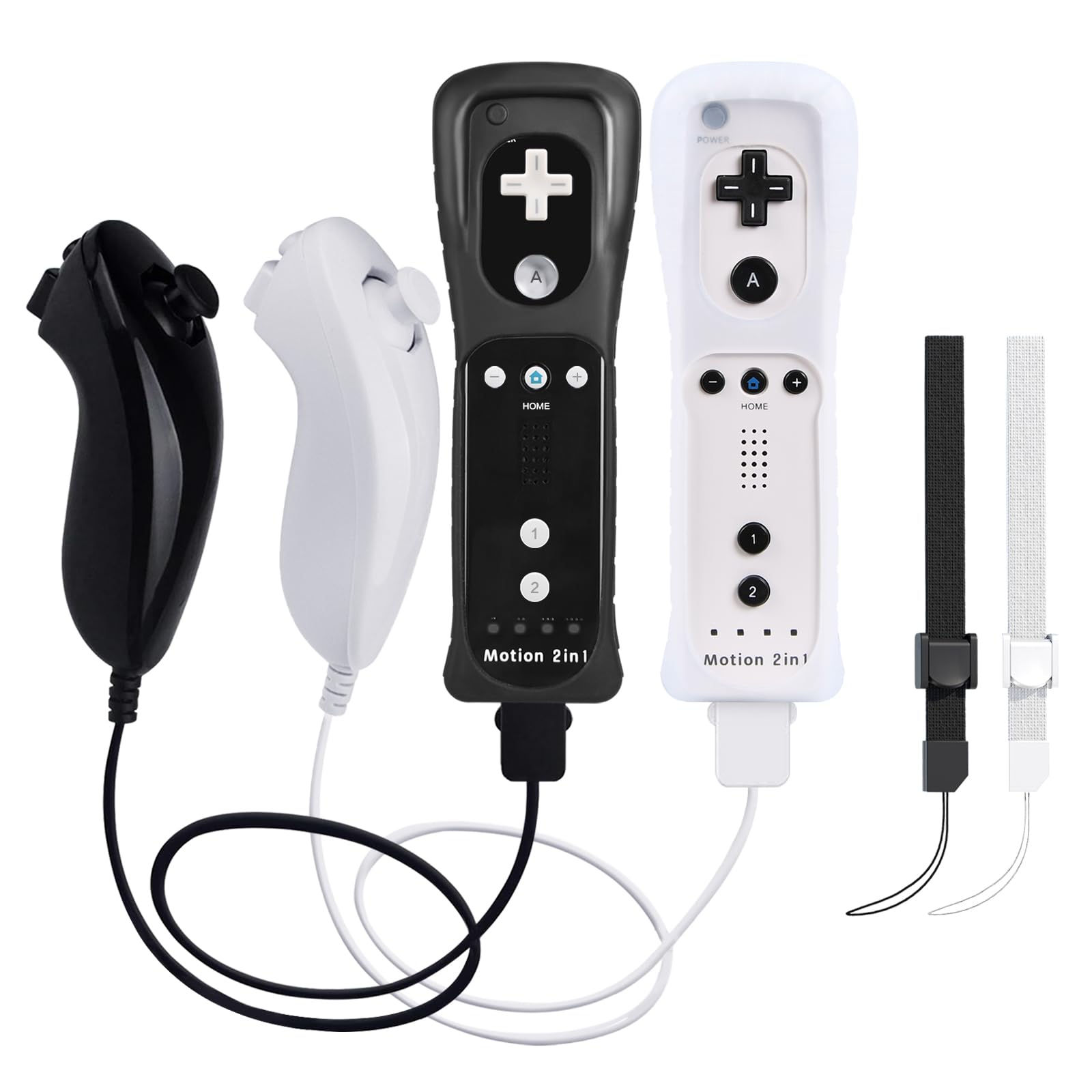 2 Pack Wii Controllers with Motion Plus, includes