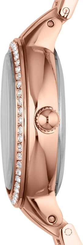 Montre pour femmes Virginia, mouvement à quartz, boîtier en acier inoxydable or rose de 30 mm avec bracelet en acier inoxydable, ES3284