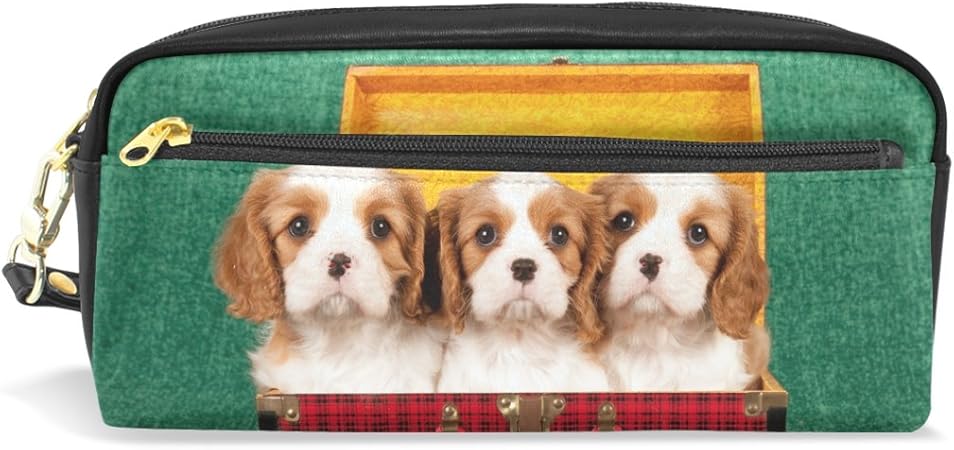 Amazon Soresore ソレソレ ペンケース おしゃれ 高校生 かわいい 大容量 女子 中学生 いぬ 犬柄 緑 グリーン ペンポーチ 化粧ポーチ ポーチ ふでばこ 筆箱 女の子 小学生 文房具 文具 筆入れ Puレザー プレゼント 贈り物 ギフト ペンケース 文房具 オフィス用品
