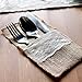 Ling's moment 10 Pack 4 x 8 Inch Natural Burlap Silverware Napkin Holders Cutlery Holders Pouch for Vintage Wedding Decorations Party Bridal Shower Table Setting Decorations