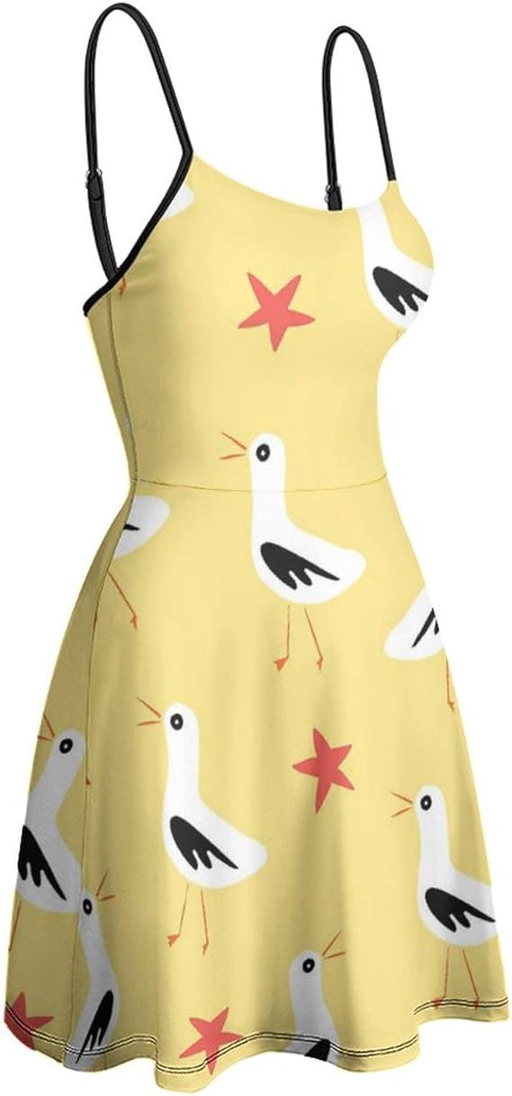 Amazon Co Jp ロングキャミソール インナーキャミソール カモメ 鳥 星 ヒトデ レディース キャミソールワンピース サスペンダーワンピース 夏服 スリップ下着 パジャマ 清新 ロングドレス 肌触り良い 吸汗通気 かわいい S 2xl 服 ファッション小物