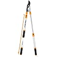 STEELHEAD Heavy-Duty 27-40" Adjustable Gear-Bypass Limb & Branch Lopper, Telescoping Extendable Handles, Ratcheting, Cuts Up to 1-3/4”, Secateurs, Shock-Absorbing, Effort-Saving, USA-Based Support