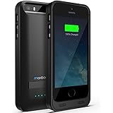 iPhone 5S Battery Case, iPhone 5 Battery Case - Maxboost Atomic S Portable Charger for iPhone 5/5S [MFI Certified] External Protective 2400mAh Battery Charging Juice Power Bank [Matte Black/Black]