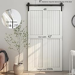 AONAYIOA 48"/4FT Bi-Folding Sliding Barn Door