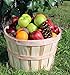Wooden Half Bushel Baskets (2-Pack); Large Round Wood Farm Market Baskets for Decorating, Gardening, Fall Seasonal Displays (Natural, Tall)